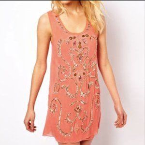 Needle & Thread Two Piece, Silk, Vivid Mini Dress XS